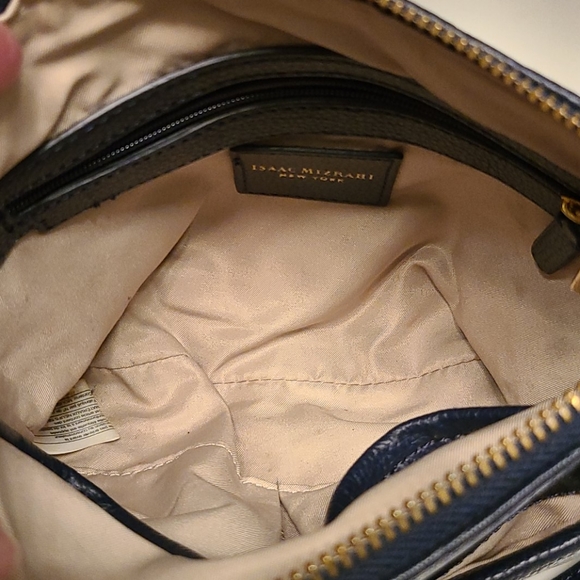 ISAAC MIZRAHI NAVY SHOULDER BAG - Picture 2 of 2